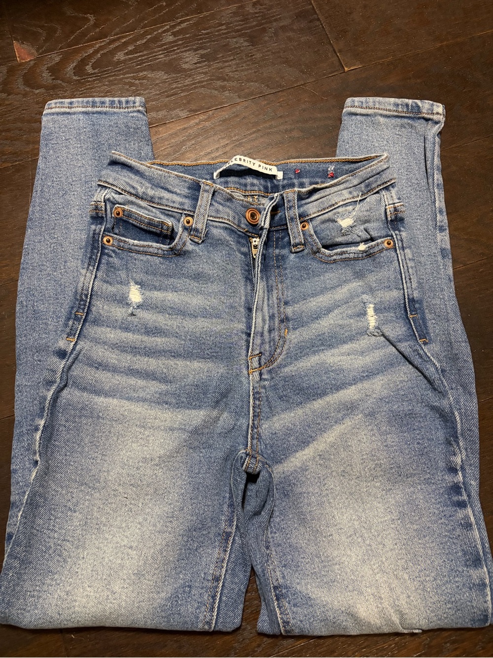 Celebrity Pink Light Blue Skinny Jeans